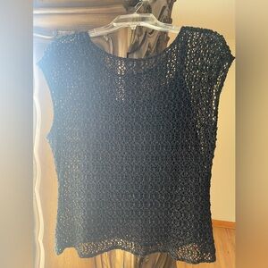 Black cut out blouse